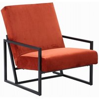 Simple lounge fåtölj - Roströd sammet Simple lounge fåtölj - Roströd sammet