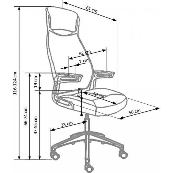 Chaise de bureau Areta - Noir/blanc/gris Chaise de bureau Areta - Noir/blanc/gris