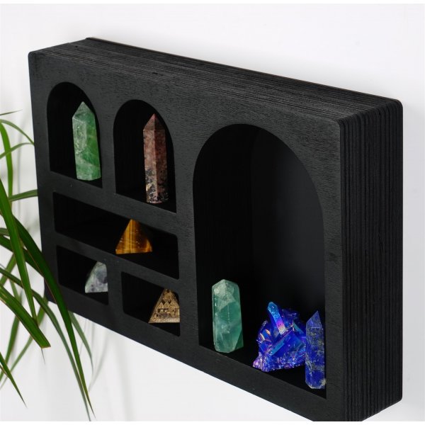 Cryptische wandplank 3 Zwart