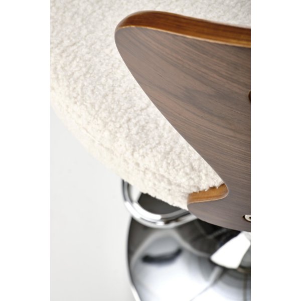 Tabouret de bar Pelican 109 - Crème/noyer Tabouret de bar Pelican 109 - Crème/noyer