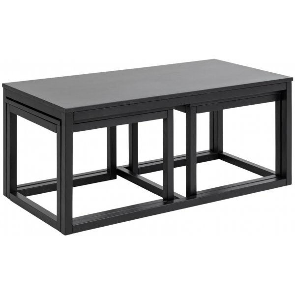 Table Cornus 120/55x60/55 cm - Placage chêne laqué noir Table Cornus 120/55x60/55 cm - Placage chêne laqué noir