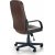 Chaise de bureau Ian en simili cuir marron fonc