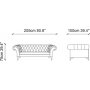 Bianca 2-sits soffa - Cream