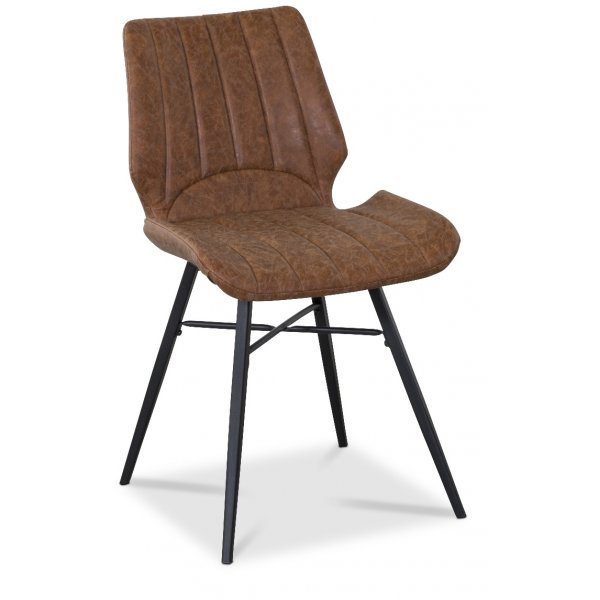 Lazio matgrupp 195 cm bord med 6 st Unique stolar - Svart/Brun