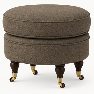 Howard Luxor Fotpall round - Brun Howard Luxor Fotpall round - Brun