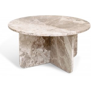 Table basse ronde Level en marbre 85 cm - Silver Diana