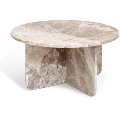 Level runt soffbord i marmor 85 cm - Silver Diana