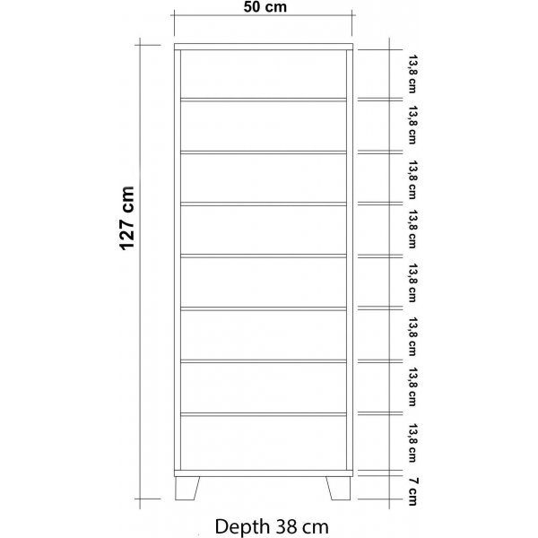 Flint schoenenkast katten - Wit/zwart
