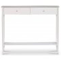 Flash konsolbord 100 x 31 cm - Vit / mssing