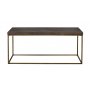 Denny soffbord 120 x 65 cm - Brun/guld