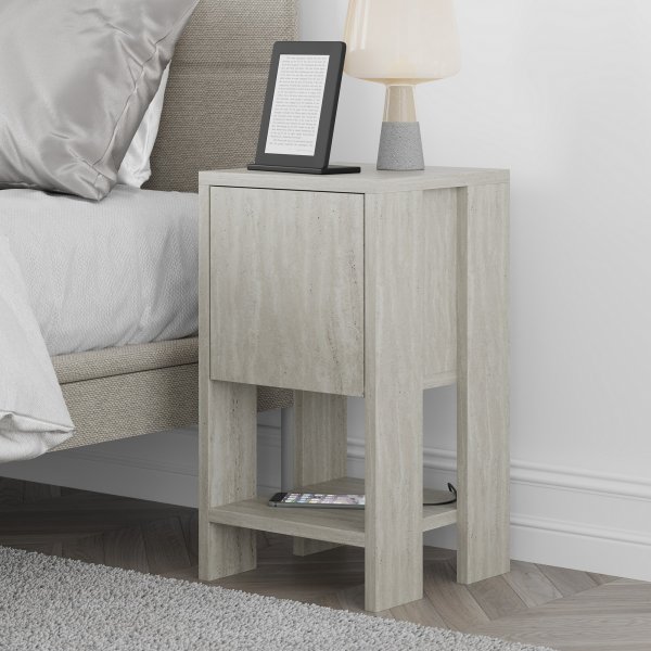 Ema sängbord - Travertin Ema sängbord - Travertin