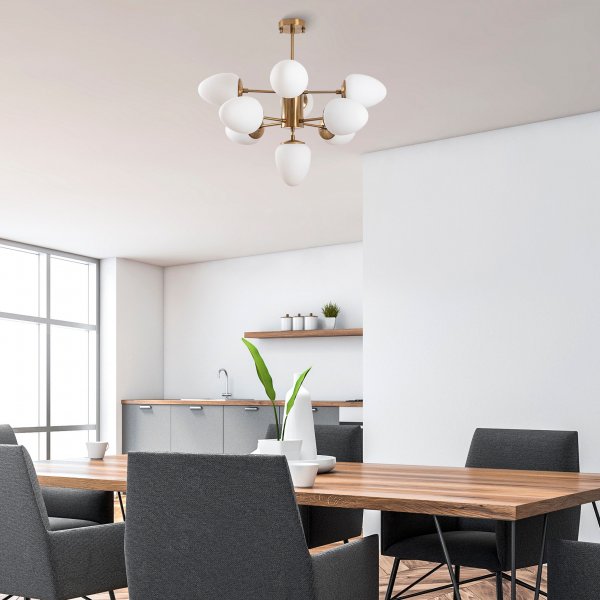 Basar taklampa 10321 - Mässing/vit Basar taklampa 10321 - Mässing/vit