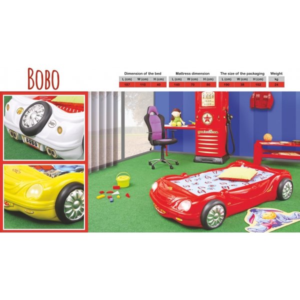 Bobo racerbil barnsng- Valfri frg!