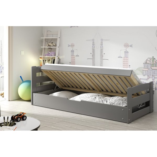 Ernie juniors�ng med f�rvaring 90 x 200 cm - Valfri f�rg