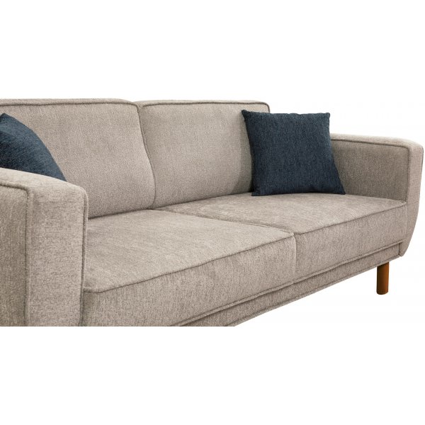 Canapé lit Berjer 3 places - Gris/noyer Canapé lit Berjer 3 places - Gris/noyer