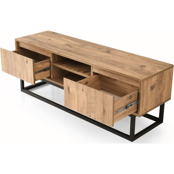 Banc multimédia Belinda 180 cm - Noir/pin Banc multimédia Belinda 180 cm - Noir/pin