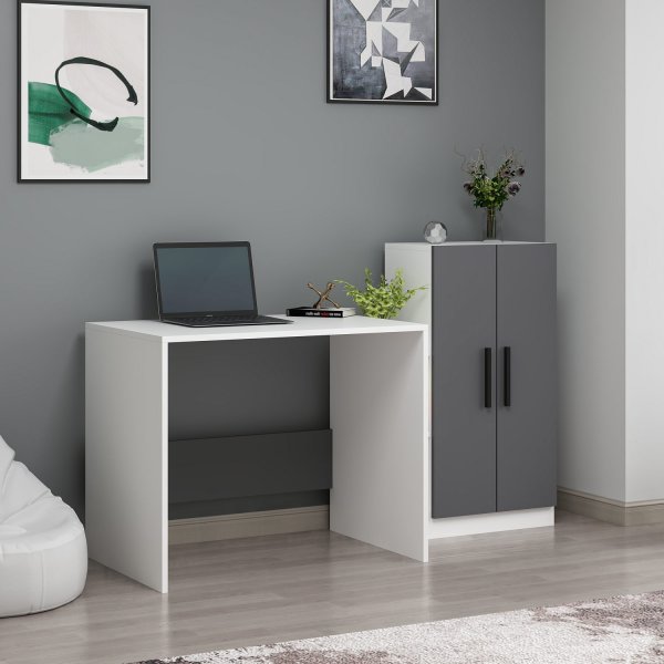 Still skrivbord 160x60 cm - Vit/antracit Still skrivbord 160x60 cm - Vit/antracit