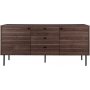 Kyoto dressoir - Gerookt eiken/zwart