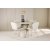 Matbord Lanzo med 4 st Lilja stolar - Beige + 4.00 x Servettringar