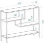 Hernes avlastningsbord 100 x 28 cm - Ek/svart