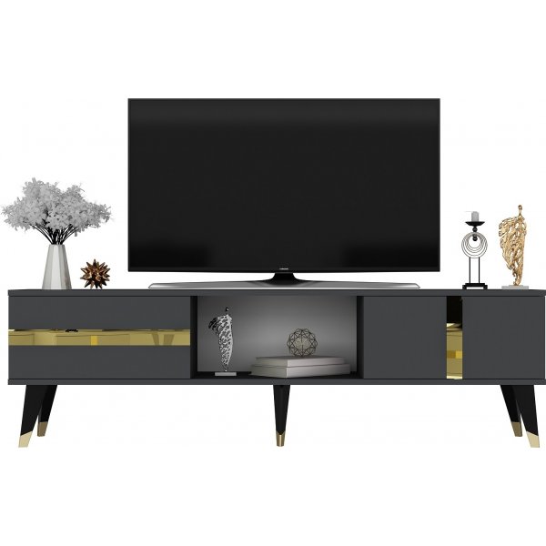 Banc multimédia Vania - Anthracite/or Banc multimédia Vania - Anthracite/or