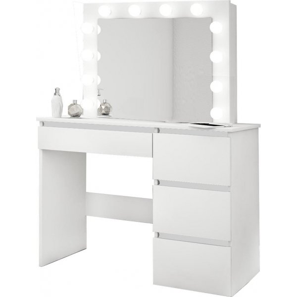 Vanity witte kaptafel met verlichting Vanity witte kaptafel met verlichting