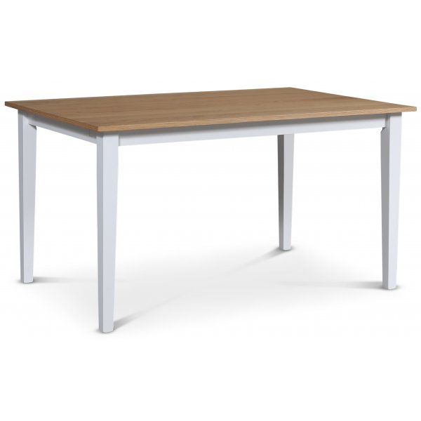 Fr eettafel 140 cm - Eiken/wit