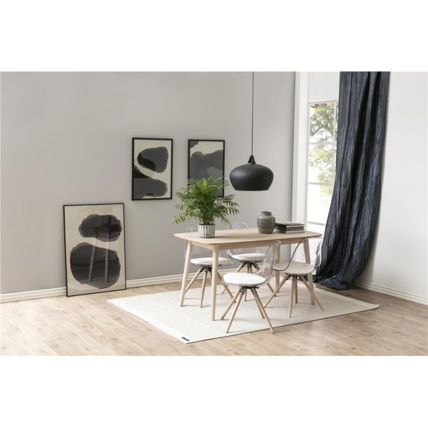 Nagano eettafel 150 cm - Wit gepigmenteerd eiken