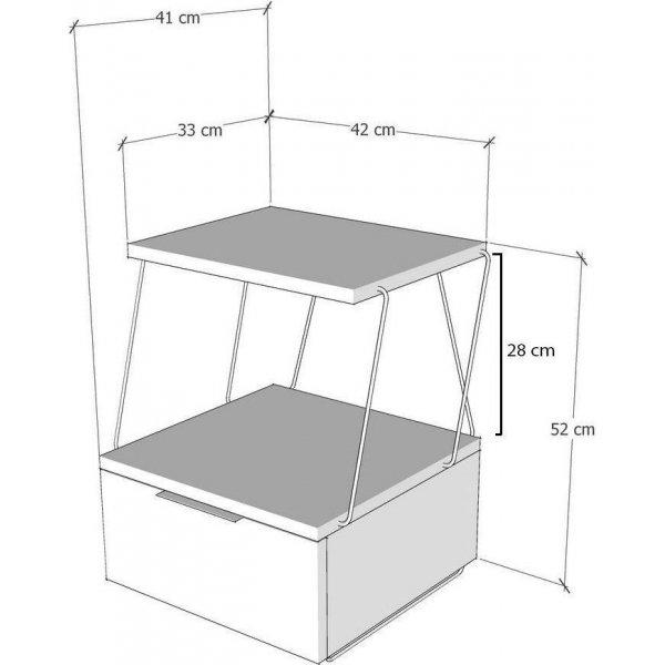 Tekoba sängbord - Antracit Tekoba sängbord - Antracit