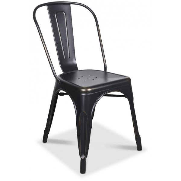 Göteborg matgrupp grått runt bord med 4 st Industry Plåtstolar - Grå / svart guld Göteborg matgrupp grått runt bord med 4 st Industry Plåtstolar - Grå / svart guld