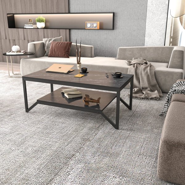 Table basse Flora 120 x 60 cm - Noir Table basse Flora 120 x 60 cm - Noir