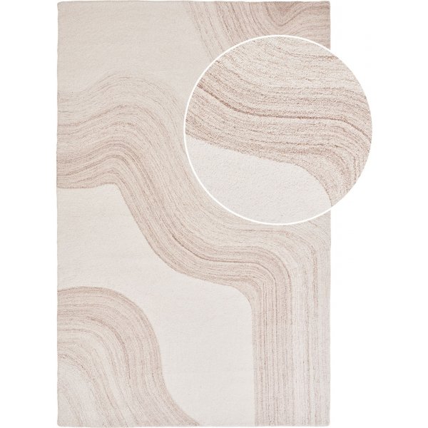 Surat matta 230 x 160 cm - Ljusbrun/Ivory