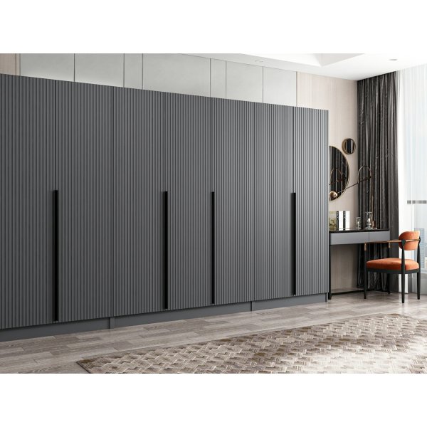 Cikani kledingkast 315x52x210 cm, variant A - Antraciet