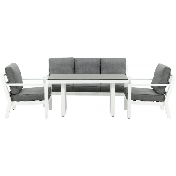 Barcelona soffgrupp - Vit/grå Barcelona soffgrupp - Vit/grå