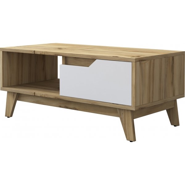 Abby soffbord 90x45 cm - Ek/vit