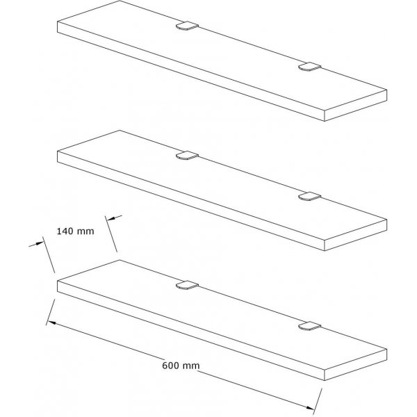 Boss vägghylla - Safir ek/Antracit/Vit Boss vägghylla - Safir ek/Antracit/Vit