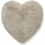 Fluffy hjrtformad prydnadskudde Taupe - 45 x 45 cm