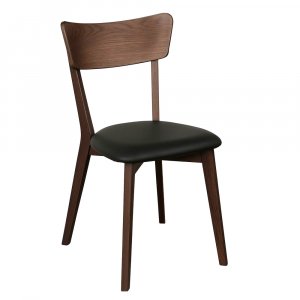 Amino Stol brun med svart sits