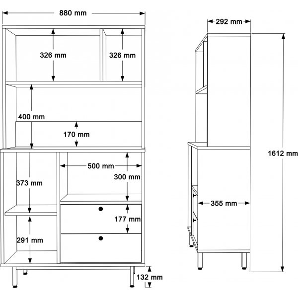 Royce köksskåp 3 - Ek/grön Royce köksskåp 3 - Ek/grön