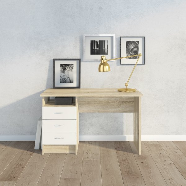Function Plus skrivbord 120,1 x 48,1 x 72,6 cm - Ek/vit Function Plus skrivbord 120,1 x 48,1 x 72,6 cm - Ek/vit