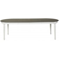 Alexandra ovalt matbord 160-260 cm - Vit/grå vintage
