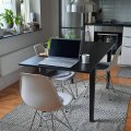 Kundbild Sander klaffbord 120-155 cm - Svart: Kombinerat matbord och skrivbord...