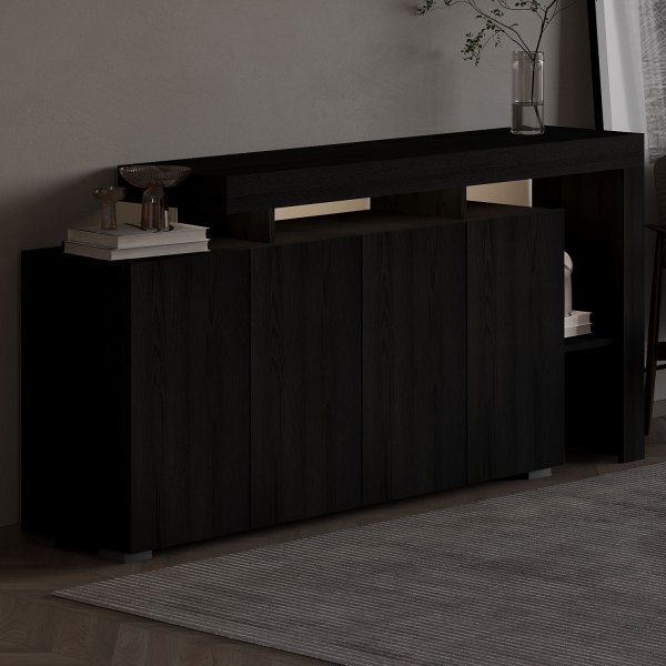 Sideboard Bellan 170 cm - Wood Black