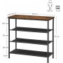 Lowe skohylla 75 x 71 cm - Svart/brun