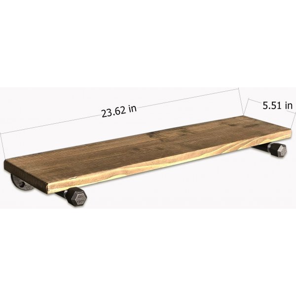 Bork wandplank - Walnoot/zwart