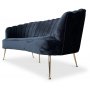 Snckan 3-sits soffa - Svart sammet / Mssing