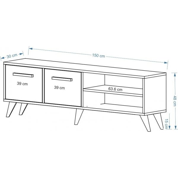 Noyan mediabank - Wit/antraciet Noyan mediabank - Wit/antraciet