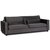 Adore Lounge Sofa Canap 4 Places - Gris Argent (Velours)