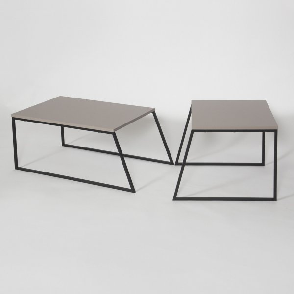 Pal soffbord 88 x 50 cm - Ljus mocka/svart Pal soffbord 88 x 50 cm - Ljus mocka/svart