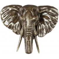 Väggdekoration Elefant - antik mässing